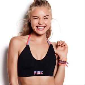Victorias Secret Pink Halter Sport Bra Size Small